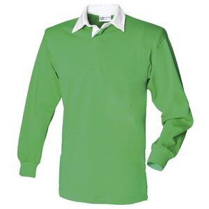 Front Row Long Sleeve Classic Rugby Sports Cotton Plain Polo Shirt /T-Shirt /Top